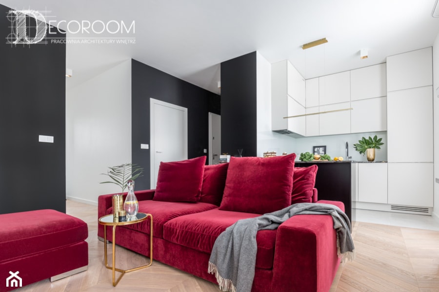 Apartament na Warszawskim Mokotowie - Salon, styl nowoczesny - zdjęcie od Pracownia Architektury Wnętrz Decoroom