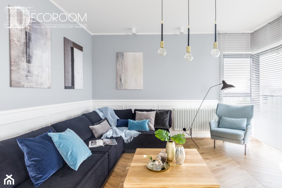 WYJĄTKOWY APARTAMENT Z ARTYSTYCZNĄ DUSZĄ - konkurs - Salon, styl nowoczesny - zdjęcie od Pracownia Architektury Wnętrz Decoroom