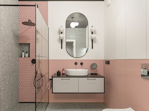 Róż i już! Kobiece wnętrze w Warszawie - Średnia łazienka, styl glamour - zdjęcie od Pracownia Architektury Wnętrz Decoroom