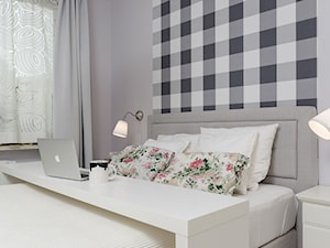 Skandynawskie wnętrze - Średnia szara sypialnia, styl skandynawski - zdjęcie od Pracownia Architektury Wnętrz Decoroom