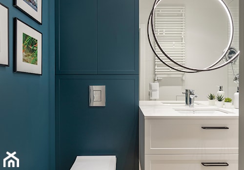 Mieszkanie w stylu modern vintage - Średnia z lustrem łazienka, styl vintage - zdjęcie od Pracownia Architektury Wnętrz Decoroom