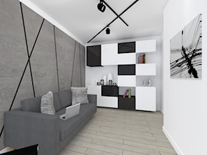 Monochromatyczny apartament 108m2 - Biuro, styl minimalistyczny - zdjęcie od Łukasz Milewski Architekt