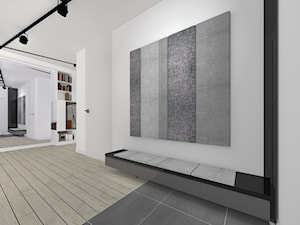 Monochromatyczny apartament 108m2 - Hol / przedpokój, styl minimalistyczny - zdjęcie od Łukasz Milewski Architekt
