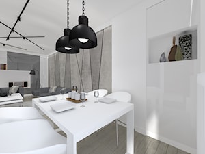 Monochromatyczny apartament 108m2 - Jadalnia, styl minimalistyczny - zdjęcie od Łukasz Milewski Architekt