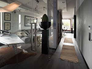 Sadyba 110 - Duże w osobnym pomieszczeniu z sofą szare biuro, styl nowoczesny - zdjęcie od Łukasz Milewski Architekt