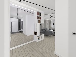 Monochromatyczny apartament 108m2 - Hol / przedpokój, styl minimalistyczny - zdjęcie od Łukasz Milewski Architekt