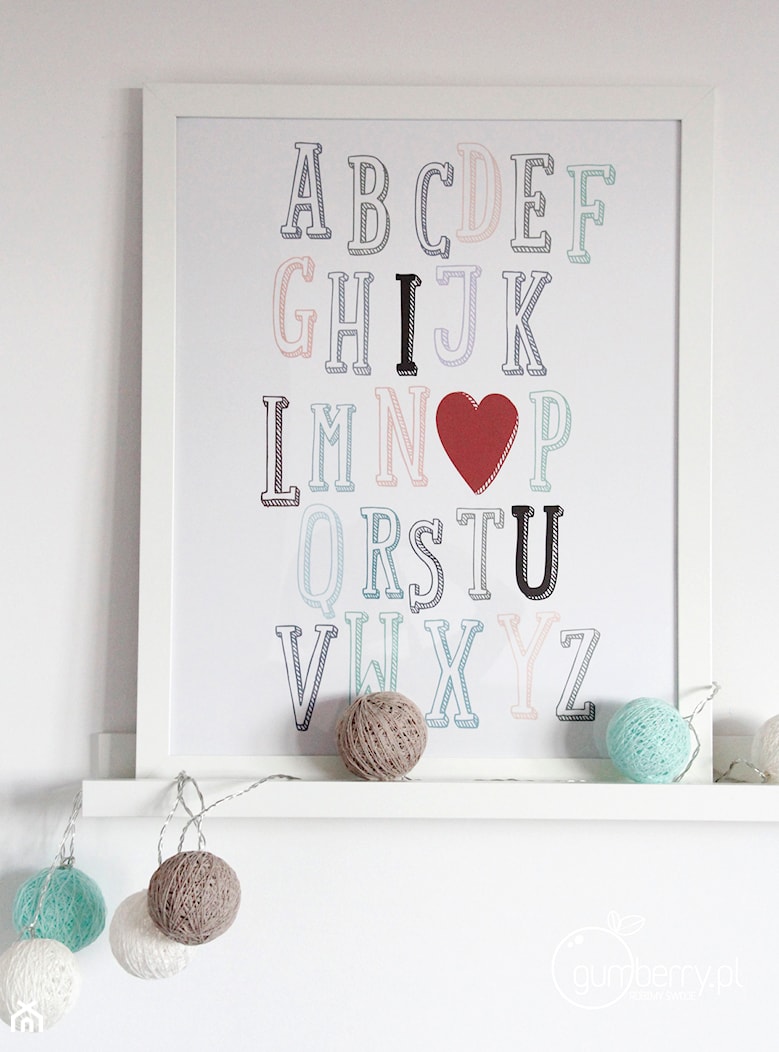 Plakat ABC - I LOVE U do pokoju dziecka - zdjęcie od Gumberry - Homebook