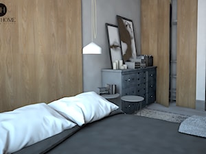 APARTAMENTY POKAZOWE BRZOZOWA LEGIONOWO - Mała szara sypialnia, styl nowoczesny - zdjęcie od ELITE HOME