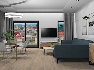 Jasny, elegancki apartament na 7 piętrze we Wrocławskim apartamentowcu - Salon - zdjęcie od Katarzyna Krawczyszyn