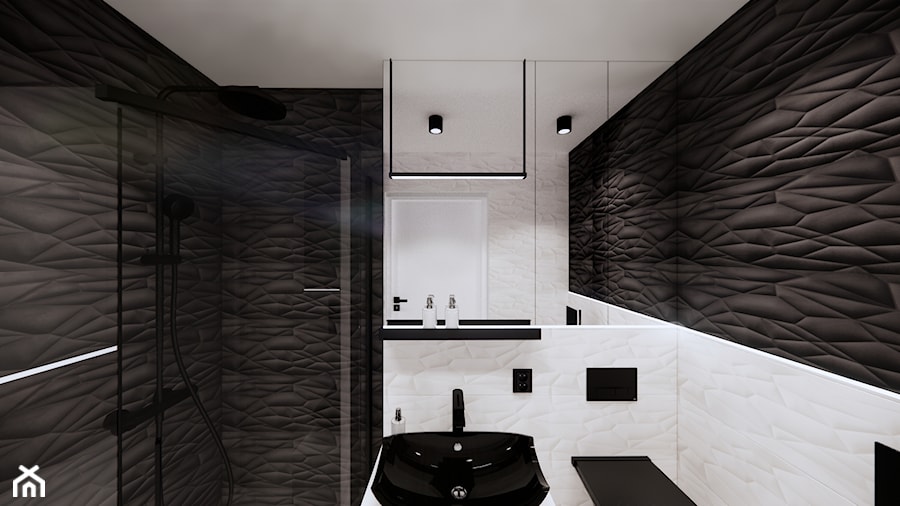 Mała czarna - Łazienka, styl minimalistyczny - zdjęcie od Art-Design Karol Jurczyk