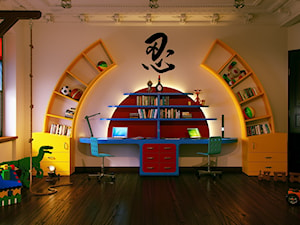 Projekt pokoju dziecięcego - Duży szary pokój dziecka dla dziecka dla chłopca dla dziewczynki, styl nowoczesny - zdjęcie od Żurek Studio