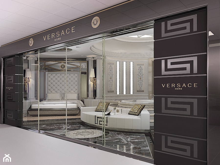 Projekt łazienki show-roomu Gianni Versace CD - autor J.Żurek - Łazienka, styl glamour - zdjęcie od Żurek Studio