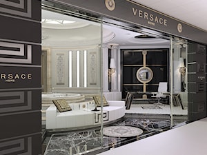 Projekt łazienki show-roomu Gianni Versace CD - autor J.Żurek - Łazienka, styl glamour - zdjęcie od Żurek Studio