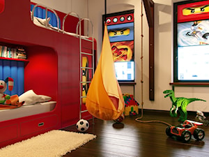 Projekt pokoju dziecięcego - Średni beżowy pokój dziecka dla dziecka dla chłopca dla dziewczynki dla rodzeństwa, styl nowoczesny - zdjęcie od Żurek Studio