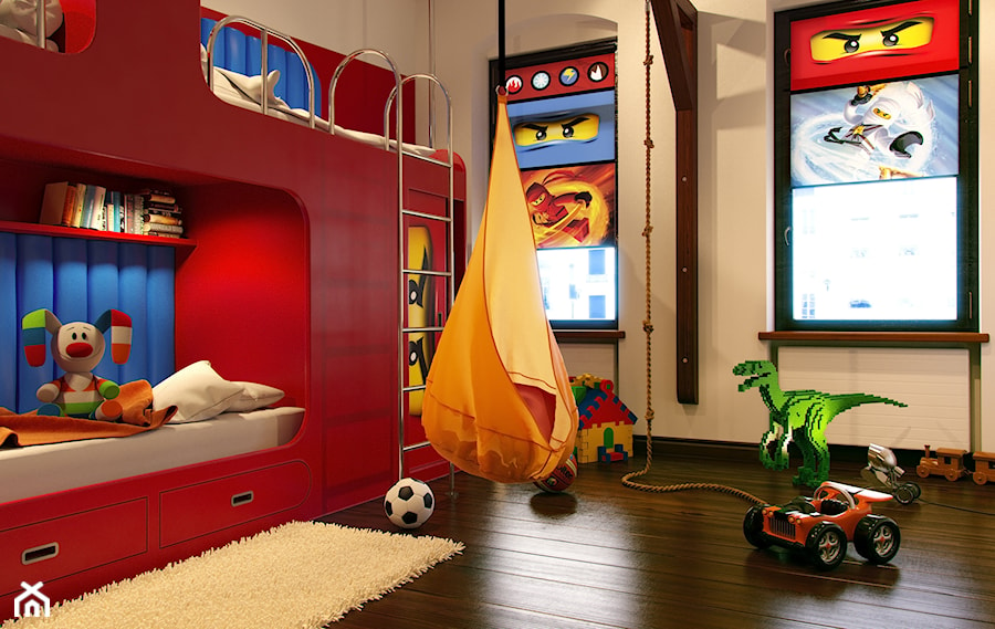 Projekt pokoju dziecięcego - Średni beżowy pokój dziecka dla dziecka dla chłopca dla dziewczynki dla rodzeństwa, styl nowoczesny - zdjęcie od Żurek Studio