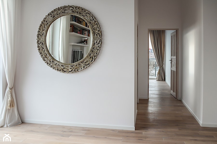 Apartament z jeleniem: geometryczny szyk - Salon, styl minimalistyczny - zdjęcie od Studio Podłóg Grodex