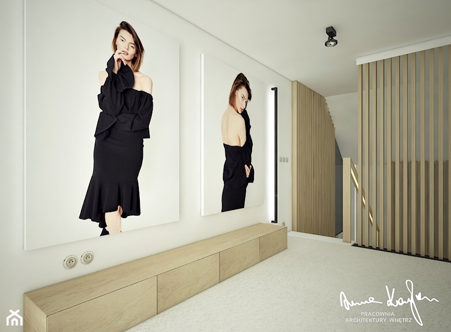 New Concept - Mała biała sypialnia, styl minimalistyczny - zdjęcie od Anna KarJan Pracownia architektury wnętrz