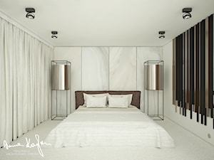 New Concept - Średnia biała sypialnia, styl minimalistyczny - zdjęcie od Anna KarJan Pracownia architektury wnętrz