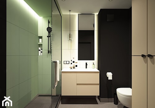 Sage bathroom - Łazienka, styl minimalistyczny - zdjęcie od Anna KarJan Pracownia architektury wnętrz