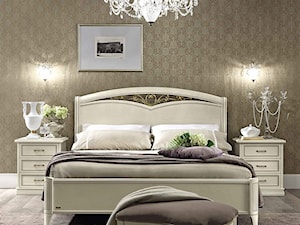 Sypialnia - Mała czarna sypialnia, styl glamour - zdjęcie od italiastyle