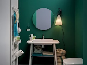 Łazienka - Mała bez okna z lustrem łazienka, styl glamour - zdjęcie od italiastyle