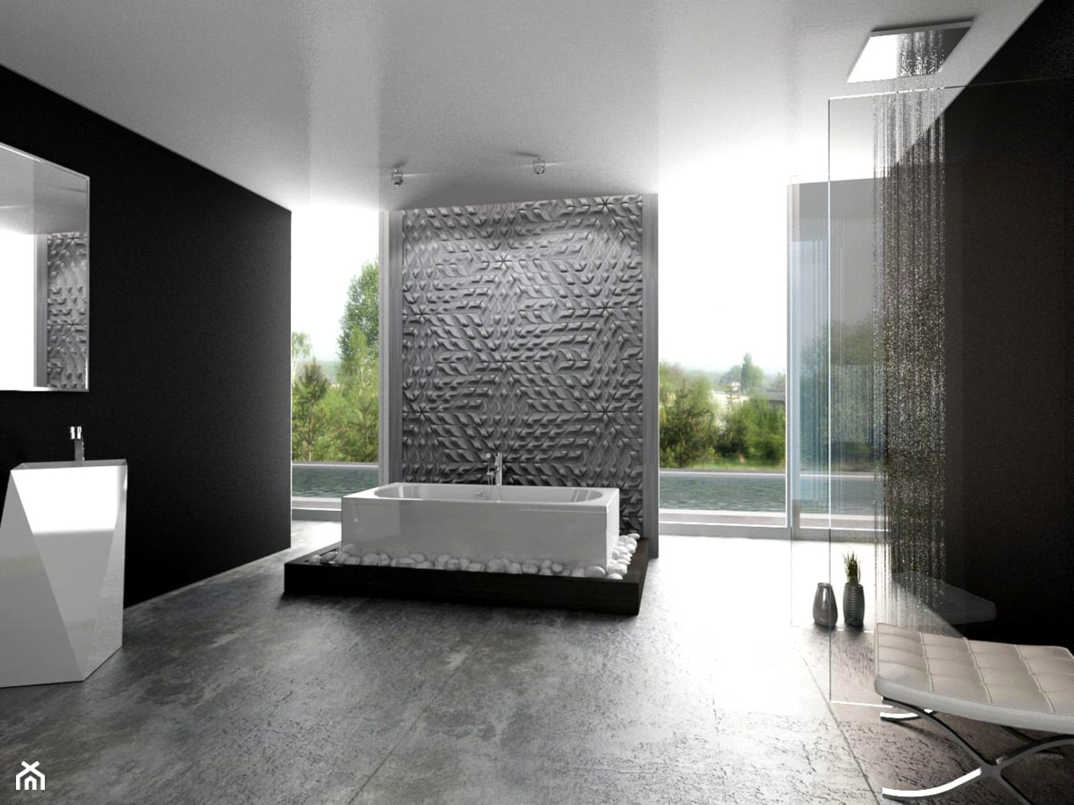 Beton dekoracyjny w łazience - zdjęcie od www.h-design.pl HOME DESIGN tylko dizajnerskie produkty i inspiracje - Homebook