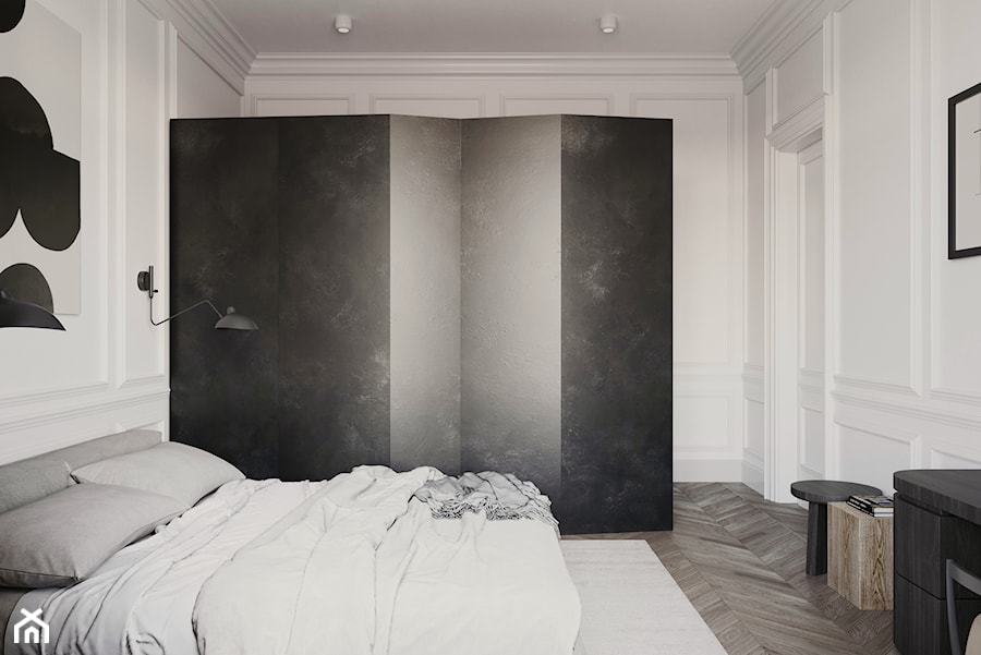 MOKOTOWSKA APARTMENT - Sypialnia, styl minimalistyczny - zdjęcie od Oskar Firek Architects