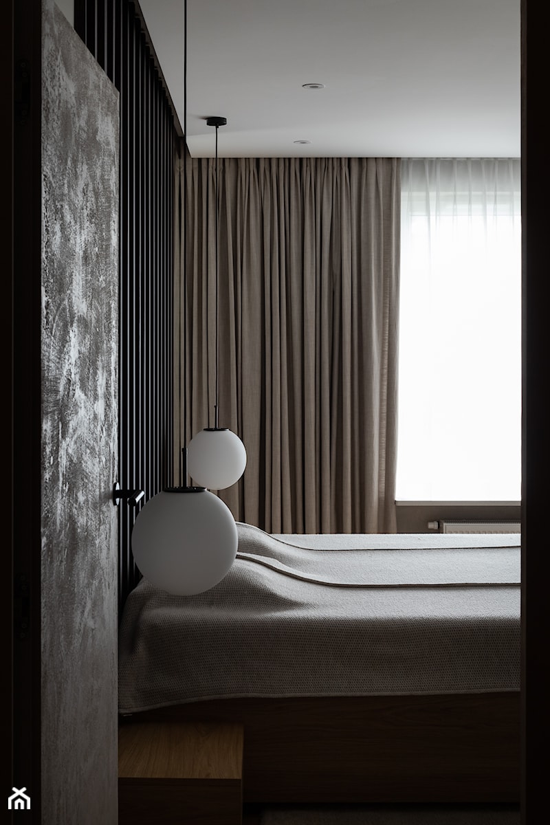 IMB APARTMENT - Sypialnia, styl nowoczesny - zdjęcie od Oskar Firek Architects