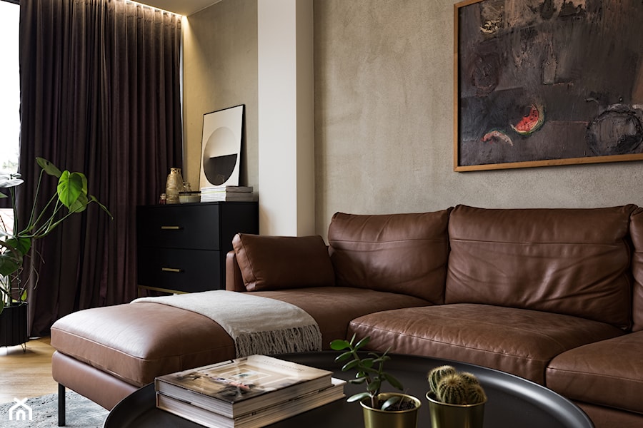 D HOUSE - Salon, styl nowoczesny - zdjęcie od Oskar Firek Architects
