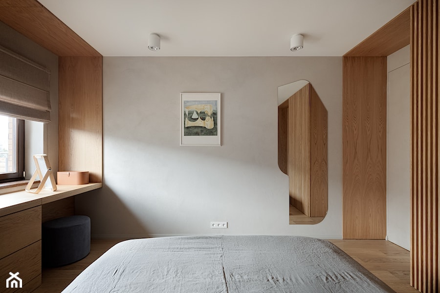 HSK APARTMENT - Sypialnia, styl minimalistyczny - zdjęcie od Oskar Firek Architects