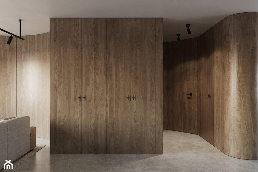 M APARTMENT KABATY - Salon, styl minimalistyczny - zdjęcie od Oskar Firek Architects