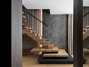 IMB APARTMENT - Schody, styl nowoczesny - zdjęcie od Oskar Firek Architects