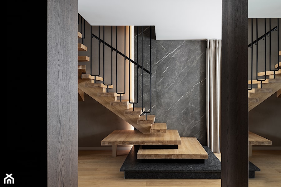 IMB APARTMENT - Schody, styl nowoczesny - zdjęcie od Oskar Firek Architects