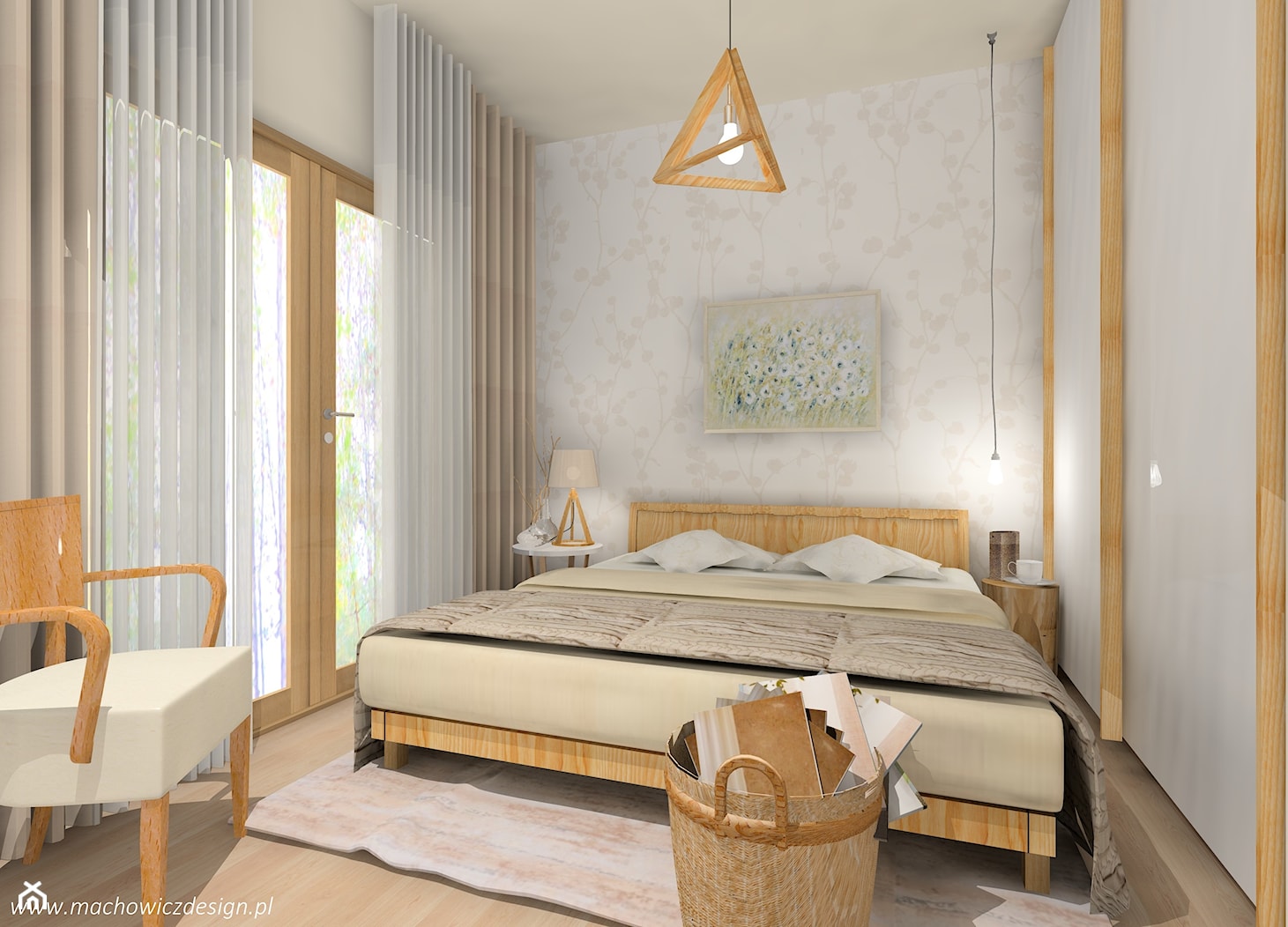 Sypialnia w stylu natury - zdjęcie od Machowicz design - Homebook