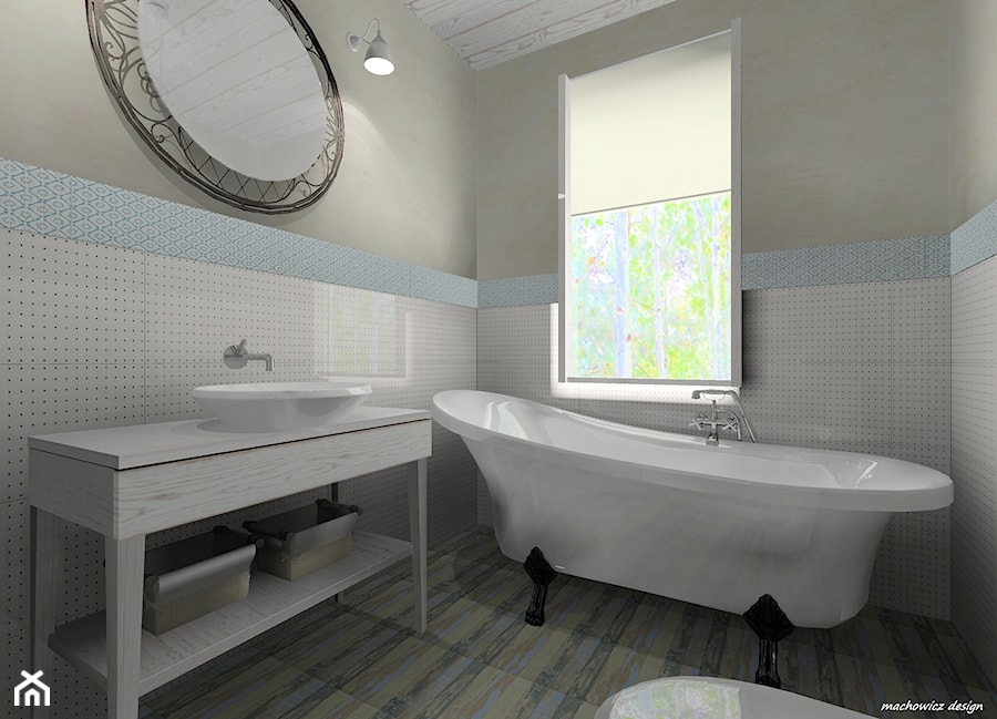 błękitna łazienka - zdjęcie od Machowicz design