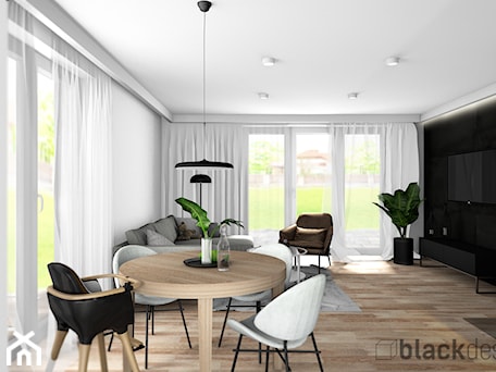 Aranżacje wnętrz - Salon: Dom 120 m2 pod Białymstokiem - Salon, styl nowoczesny - black design. Przeglądaj, dodawaj i zapisuj najlepsze zdjęcia, pomysły i inspiracje designerskie. W bazie mamy już prawie milion fotografii!