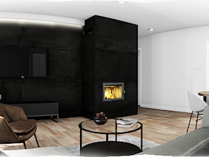 Dom 120 m2 pod Białymstokiem - Salon, styl nowoczesny - zdjęcie od black design