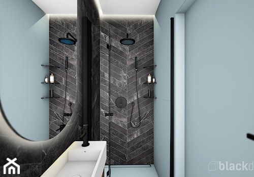Mała łazienka - czarna jodła francuska - zdjęcie od black design