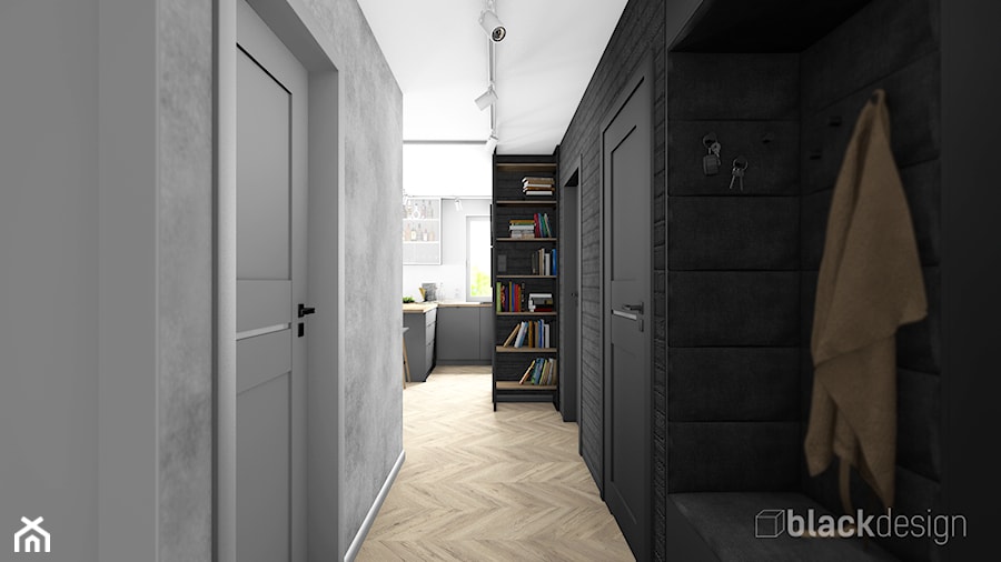 Gdynia Mieszkanie 70 m2 - Hol / przedpokój, styl nowoczesny - zdjęcie od black design