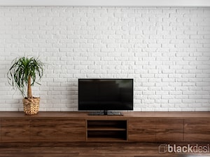 Białystok Mieszkanie 48 m2 - Salon, styl nowoczesny - zdjęcie od black design