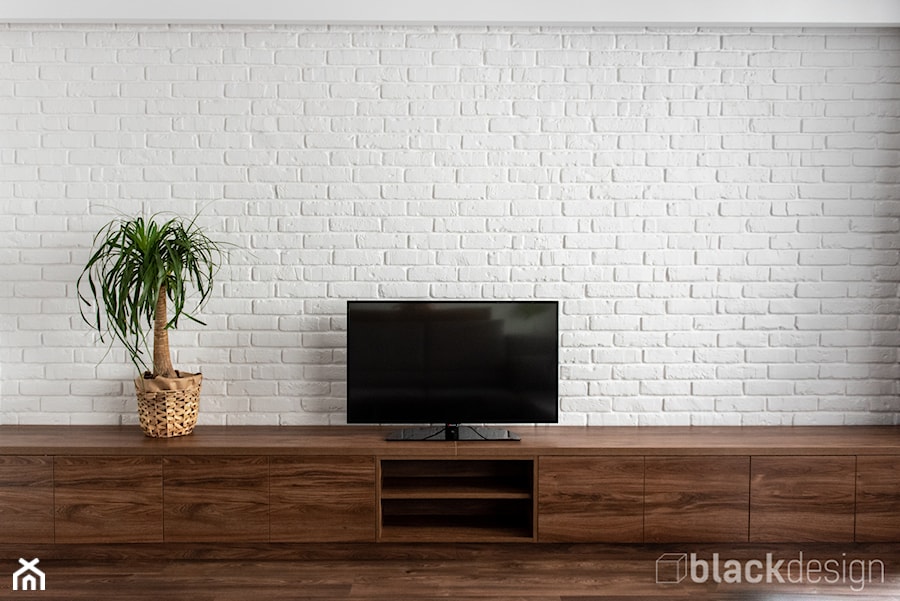 Białystok Mieszkanie 48 m2 - Salon, styl nowoczesny - zdjęcie od black design