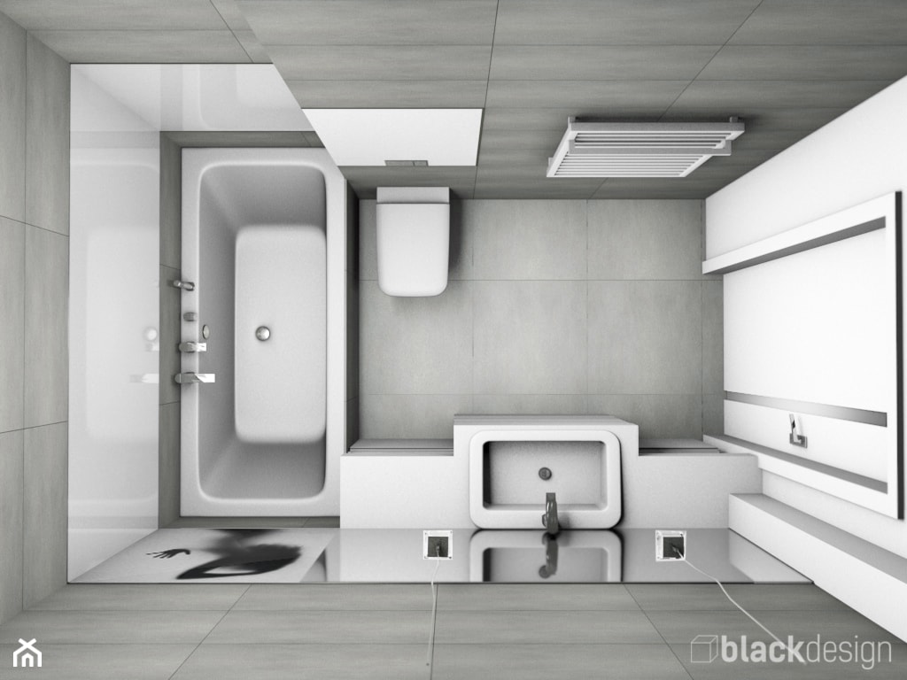 Łazienka szaro biała - zdjęcie od black design - Homebook