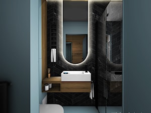 Mała łazienka: lustro LED - zdjęcie od black design