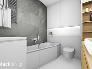 Średnia łazienka z pralką - Średnia bez okna łazienka, styl skandynawski - zdjęcie od black design