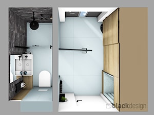 Mała łazienka i wiatrołap: brudny błękit - zdjęcie od black design