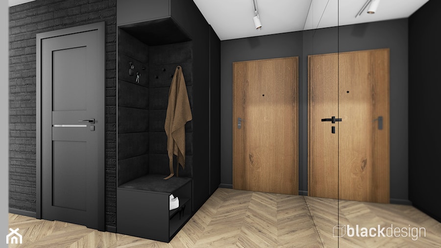 Gdynia Mieszkanie 70 m2 - Hol / przedpokój, styl nowoczesny - zdjęcie od black design
