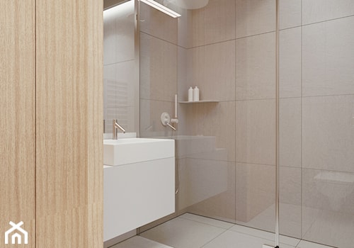 WNĘTRZE PJA - Średnia bez okna łazienka, styl nowoczesny - zdjęcie od 081 architekci