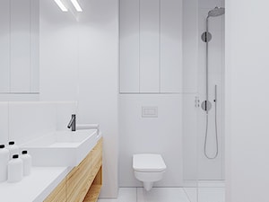 Średnia z punktowym oświetleniem łazienka, styl skandynawski - zdjęcie od 081 architekci