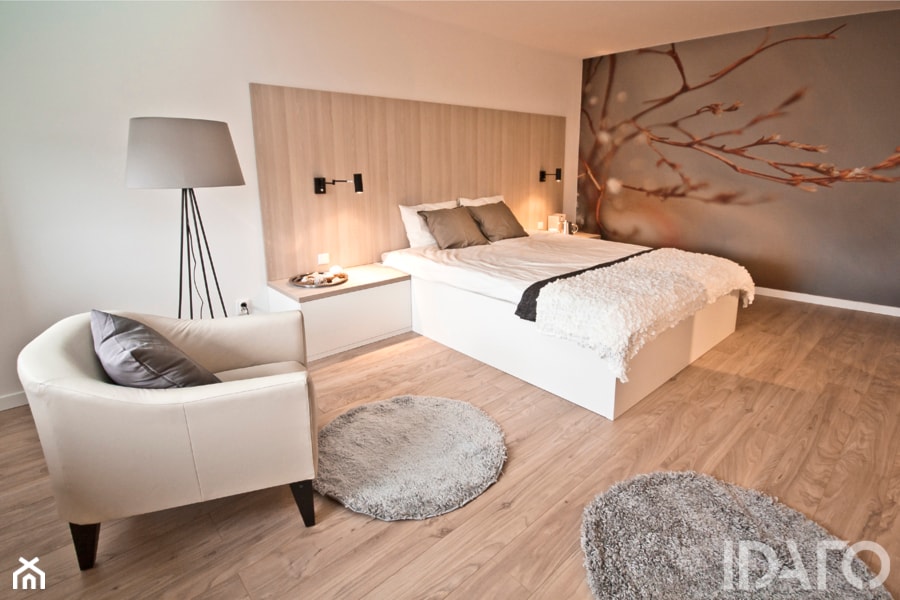 Oświetlenie do sypialni - Duża biała sypialnia, styl nowoczesny - zdjęcie od =mlamp.pl= | rozświetlamy wnętrza - Homebook