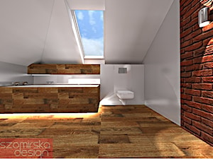 Łazienka ze starą cegłą - Łazienka, styl nowoczesny - zdjęcie od wyszomirska design
